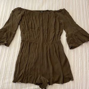 Top Shop Army Green Romper. Size 6. Worn once. Great condition
